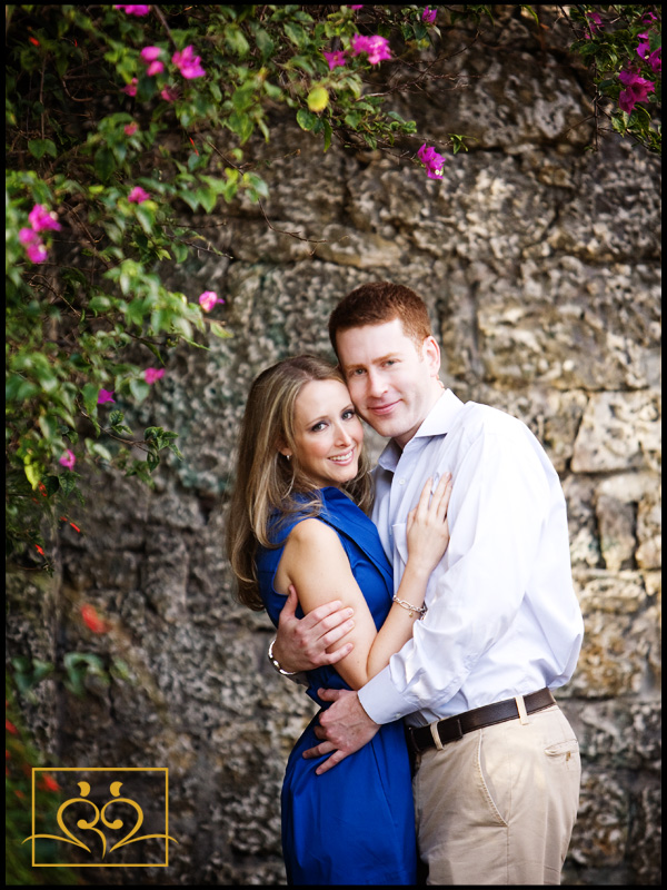 Rebecca & Eric share an embrace during their engagement session in Coral Gables.