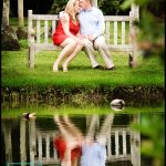 miami engagement photography by a pond